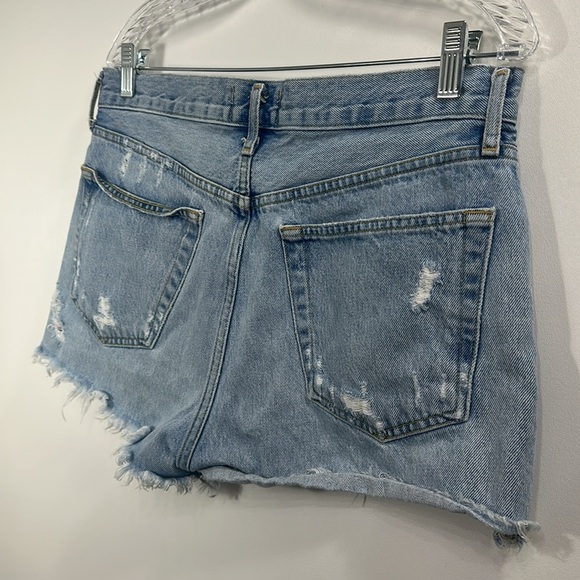AGOLDE Parker Button Fly Distressed Raw Hem Shorts size 29 - Picture 7 of 10